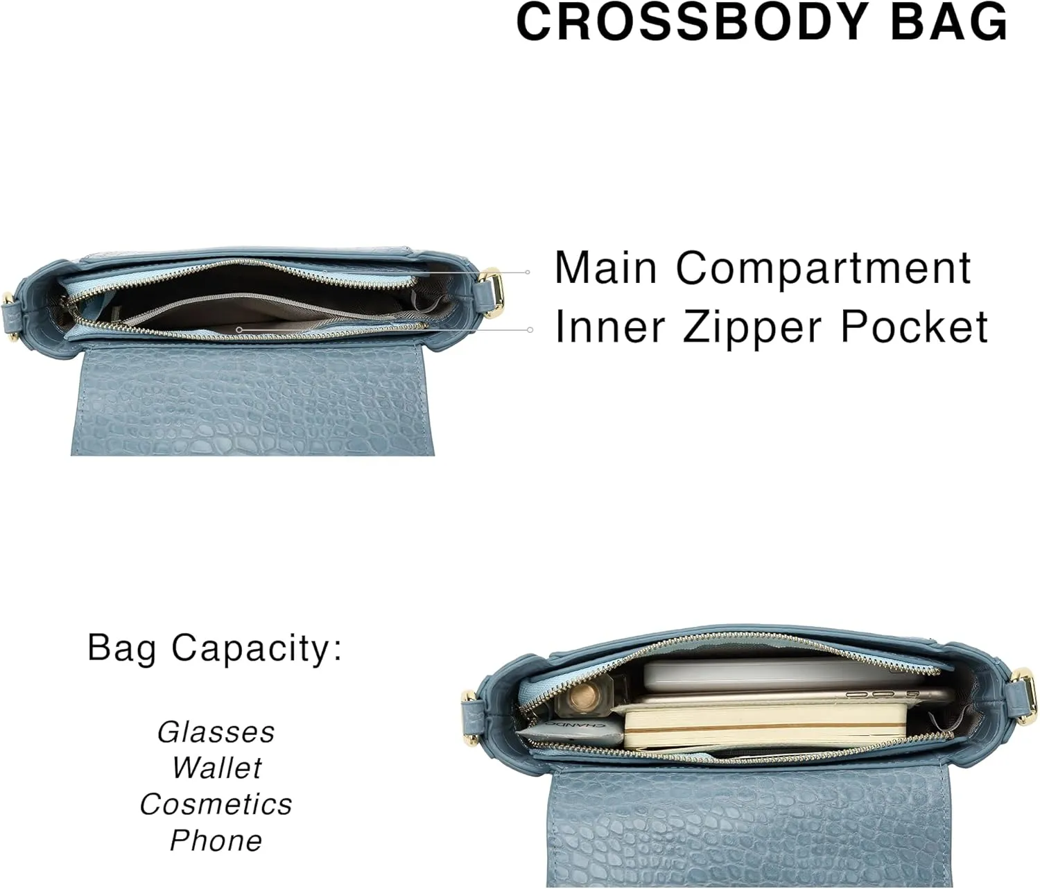 Scarleton Crossbody Bags for Women, Purses for Women, Lightweight Shoulder Bag Purse, Crossbody Bag with 2 Straps, H2087