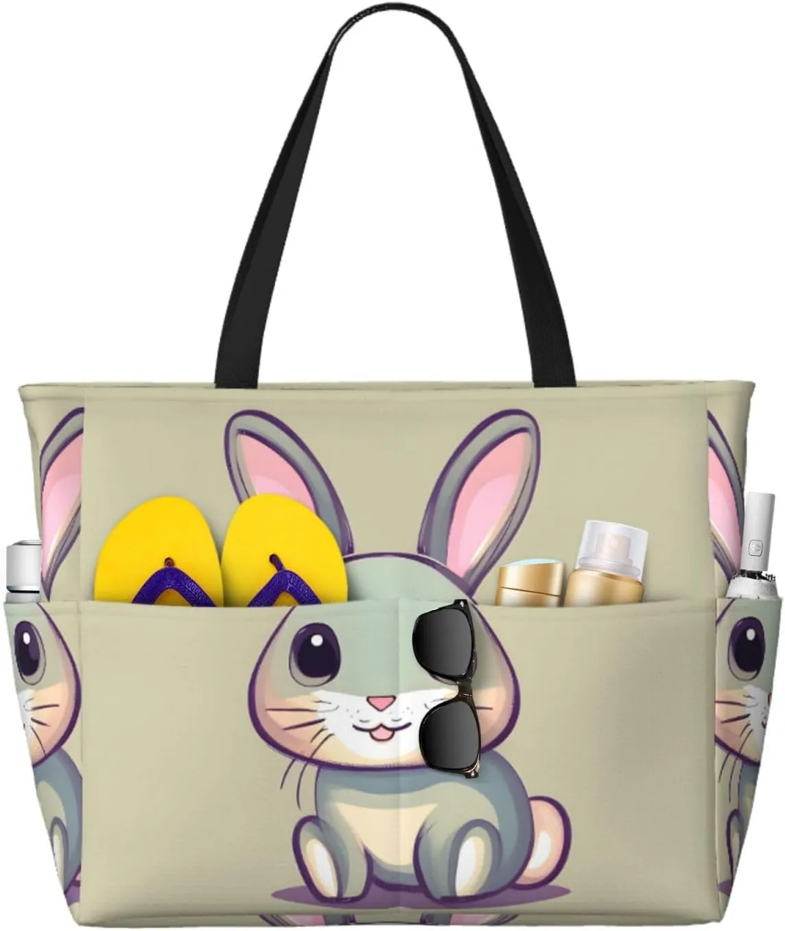 Science Fiction Future Spacious Large Capacity Beach Travel Bag - Foldable Beach Bag Tote Bag With Zipper