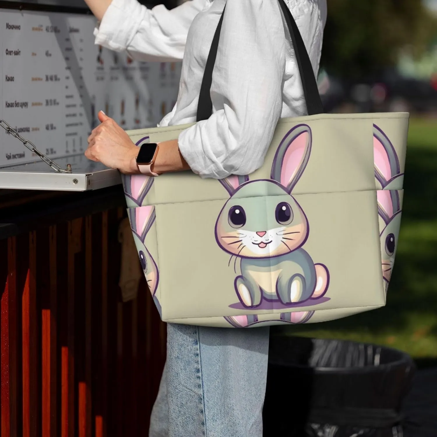 Science Fiction Future Spacious Large Capacity Beach Travel Bag - Foldable Beach Bag Tote Bag With Zipper