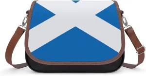 Scotland Flag Trendy Crossbody Bags Purses for Women Casual Shoulder Handbags with Adjustable Wide Strap