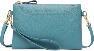 SENDEFN Leather Crossbody Bag for Women Small Clutch Purses Crossbody Shoulder Handbag Wallet Purses RIFD Card Slots