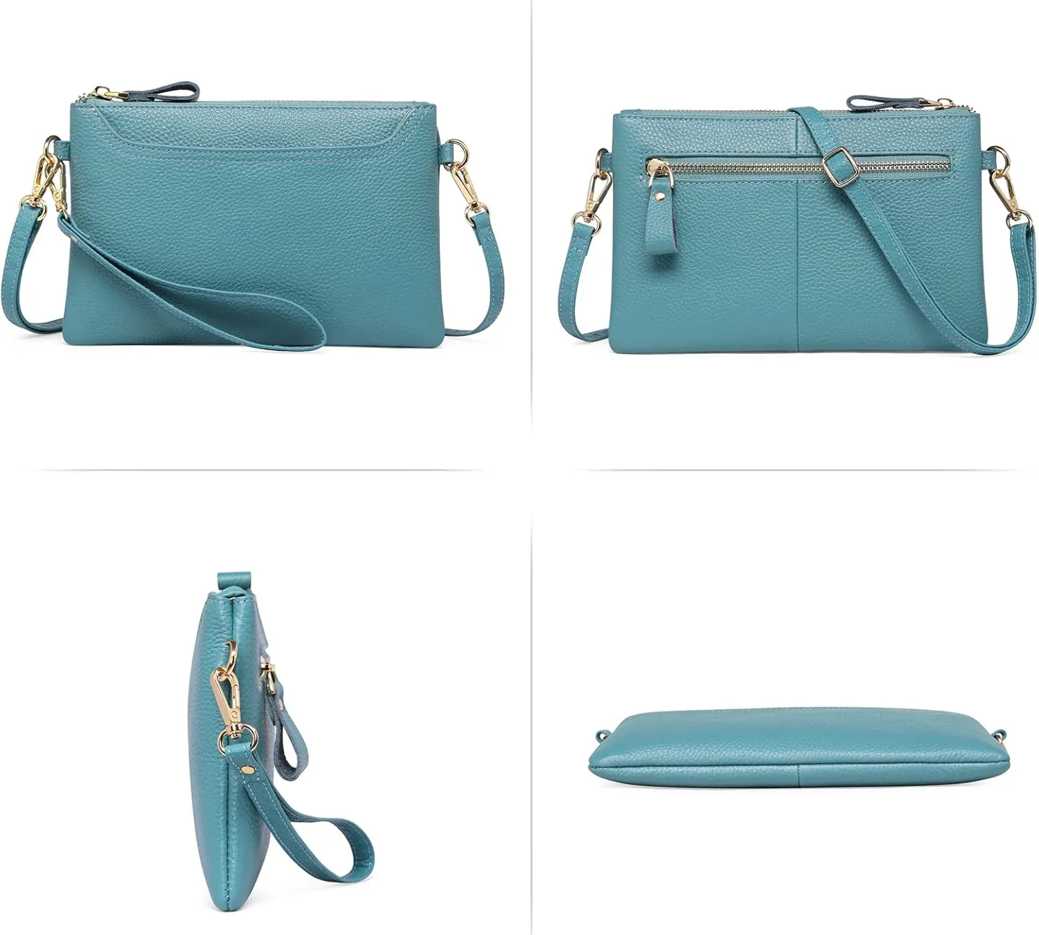 SENDEFN Leather Crossbody Bag for Women Small Clutch Purses Crossbody Shoulder Handbag Wallet Purses RIFD Card Slots