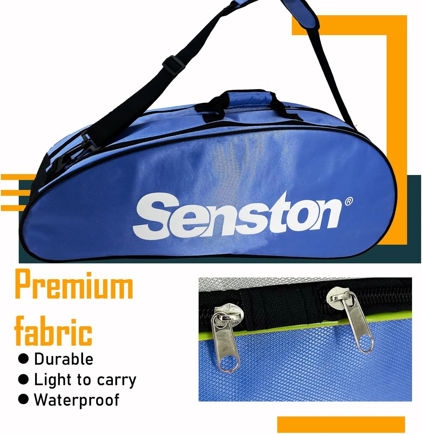 Senston Tennis/Badminton Racket Bag,Single Shoulder Racket Bag Racquet Bag,Waterproof And Dustproof.