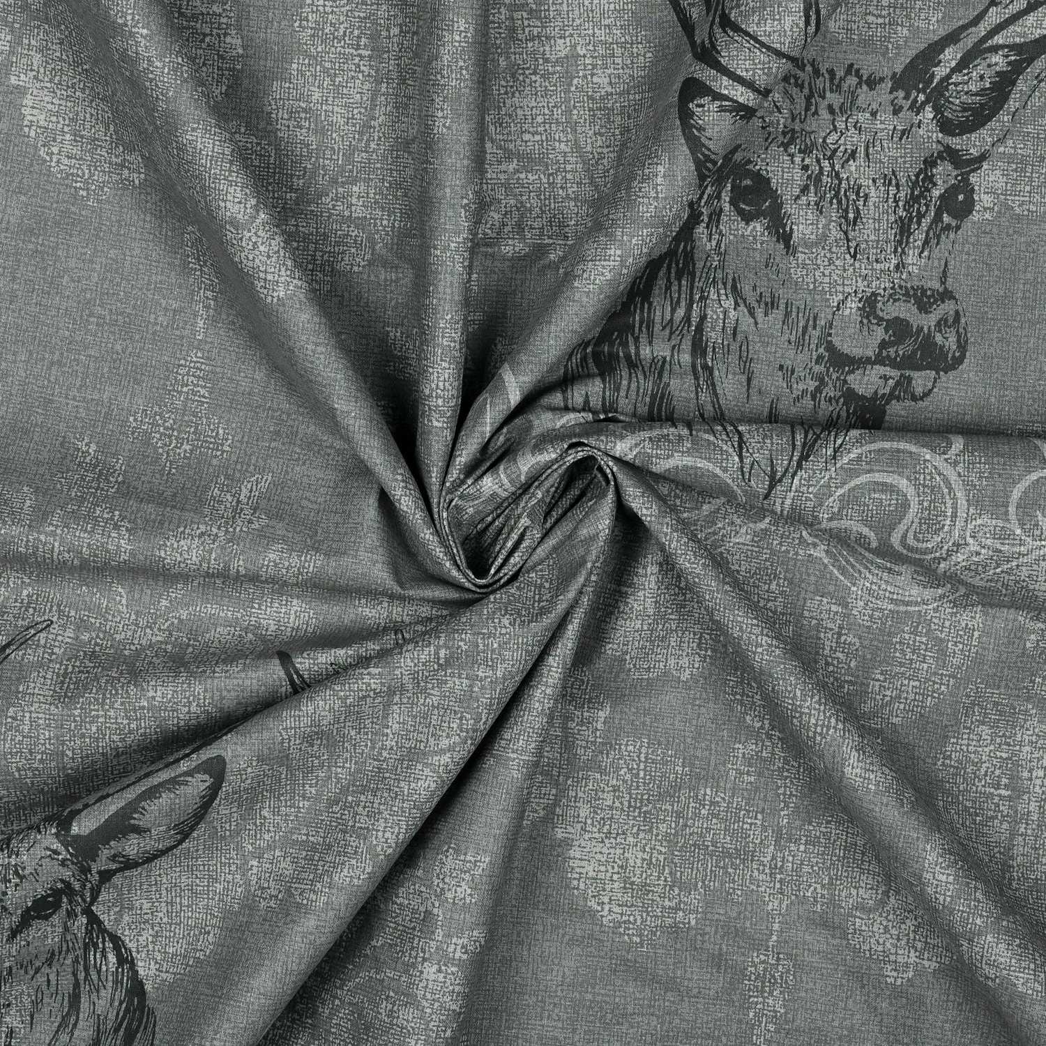 Sheeting Printed Stag Grey 240cm