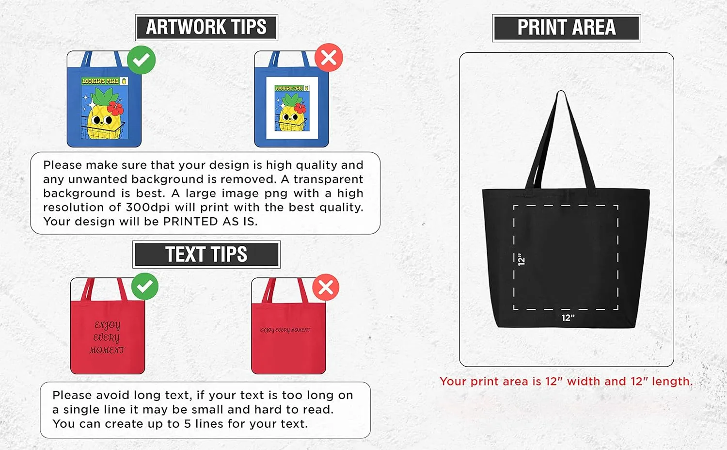 shop4ever Personalized Custom Design Your Own Jumbo Heavy Canvas Tote Reusable Shopping Bag