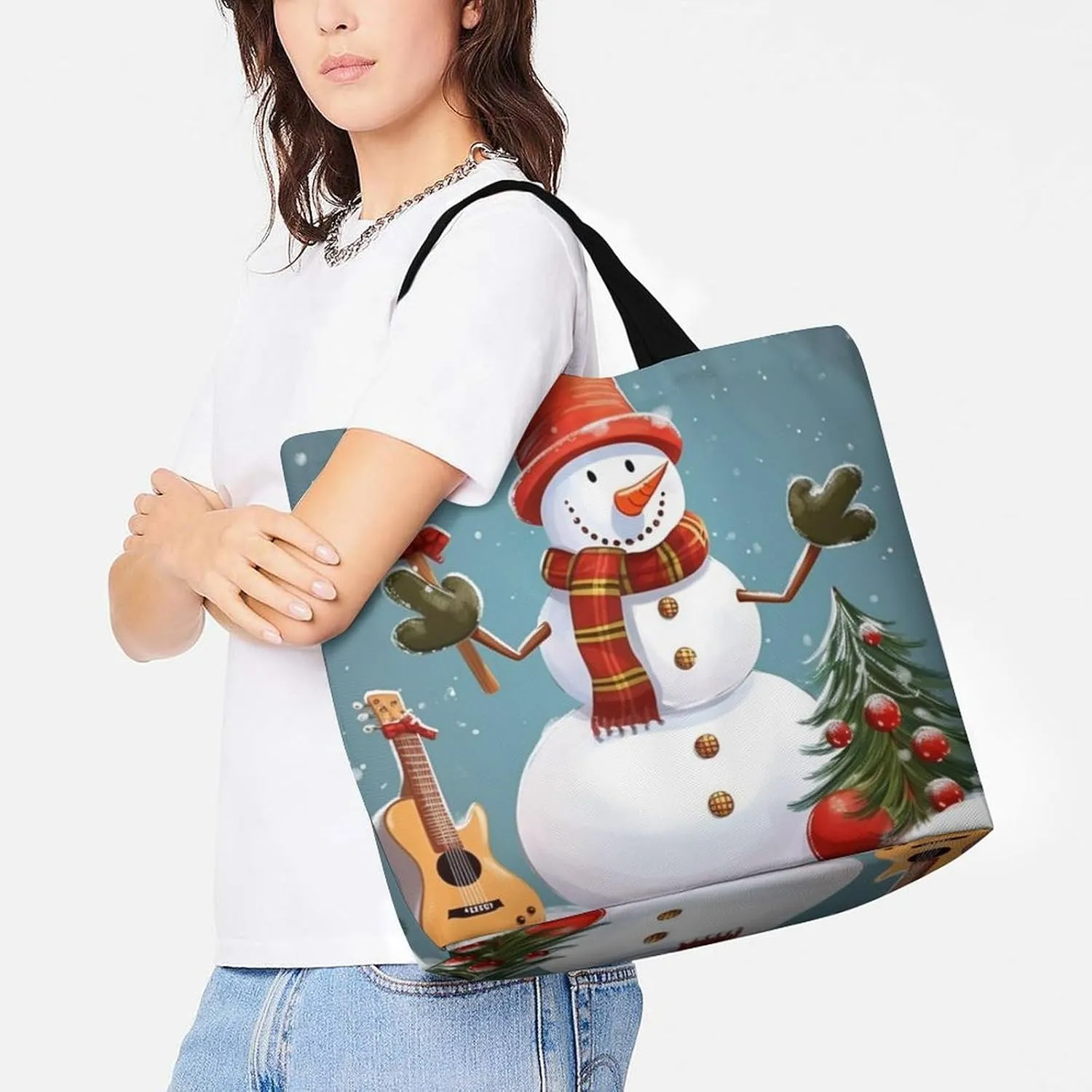 Shopping Bag for Women, Beach Sunrise Tote Bag, Large Capacity Shoulder Bags for Groceries Travel
