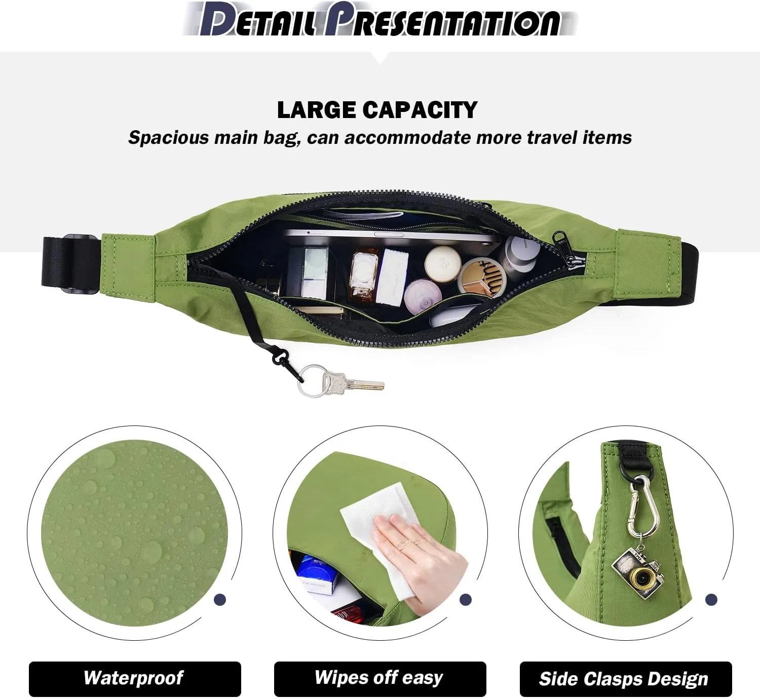 Shoulder Bags for Women,Nylon Crescent Bag Casual Shoulder Crossbody Hobo Handbag with Adjustable Strap