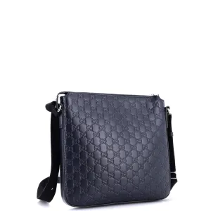 Signature Zip Messenger Bag Guccissima Leather Medium