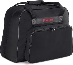 SINGER | Machine Carrying Case, Black, Spacious Case Fits Most Standard Sewing Machines and Sergers, Fully-Padded Interior, Durable Canvas Exterior, Easy Zip, Large Front Pocket, Easy Transport