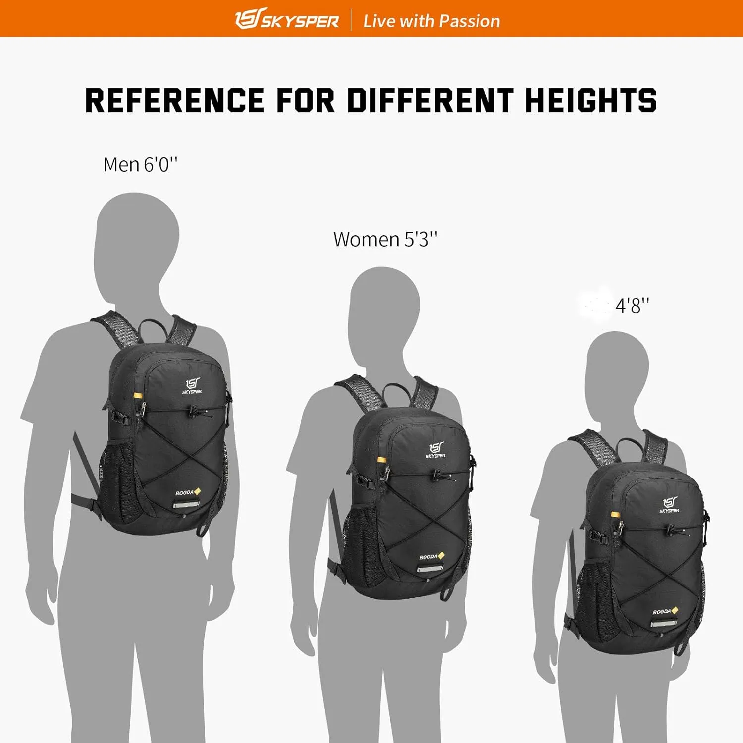 SKYSPER Small Hiking Daypack, 20L Lightweight Travel Backpacks Day Hike Pack with Waist Strap for Women Men