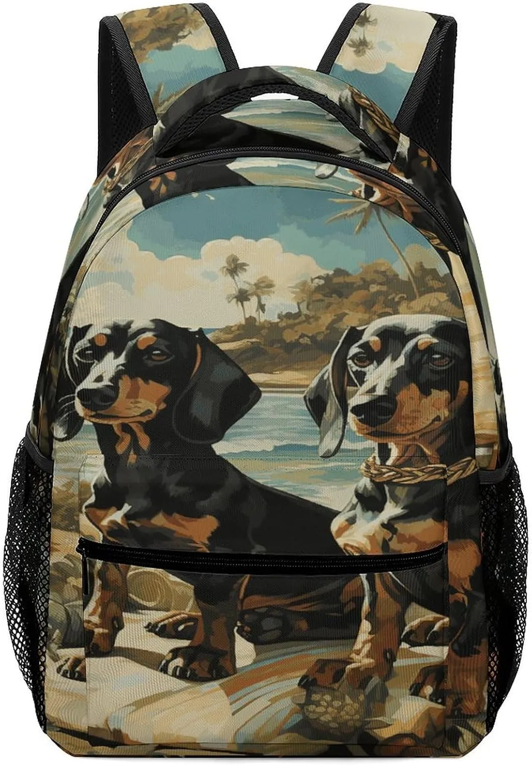 Small Backpacks Personalized Dachshund Dog Bento Printing Travel Bag Lightweight Travel Backpack For Women Men