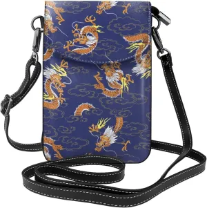Small Crossbody Bags for Women Dragon Legend Travel Cell Phone Pouch Cross Body PU Leather Phone Purse Lightweight Wallet Purses with Credit Card Slots and Adjustable Shoulder Strap