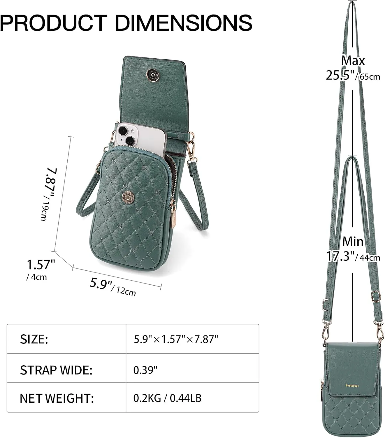 Small Crossbody Bags for Women Leather cell Phone Bag Wallet Purse with Credit Card Slots Adjustable Strap