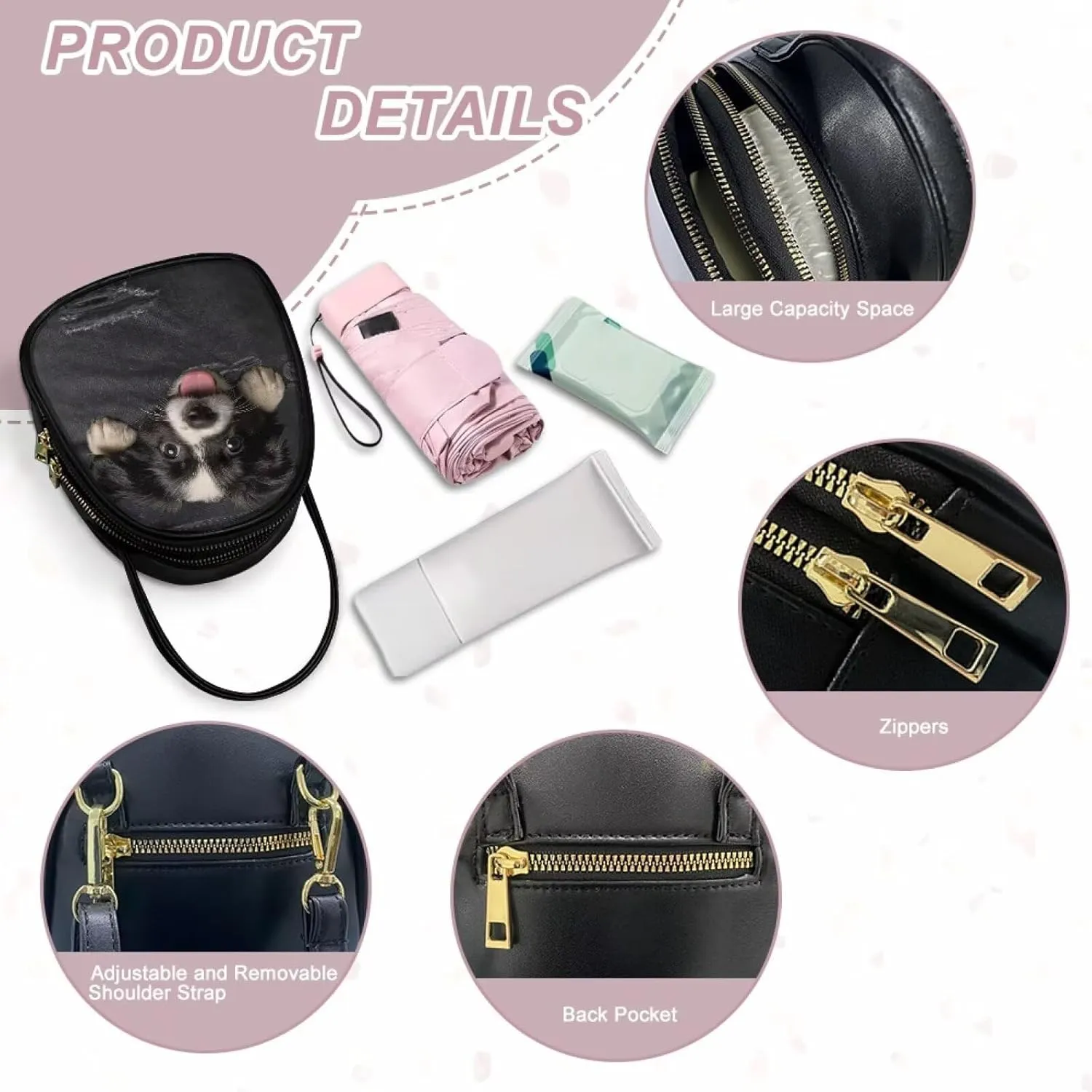 Small Crossbody Phone Bag for Women PU Leather Cross Body Purses, Small Messenger Handbag Wallet for Travel Casual