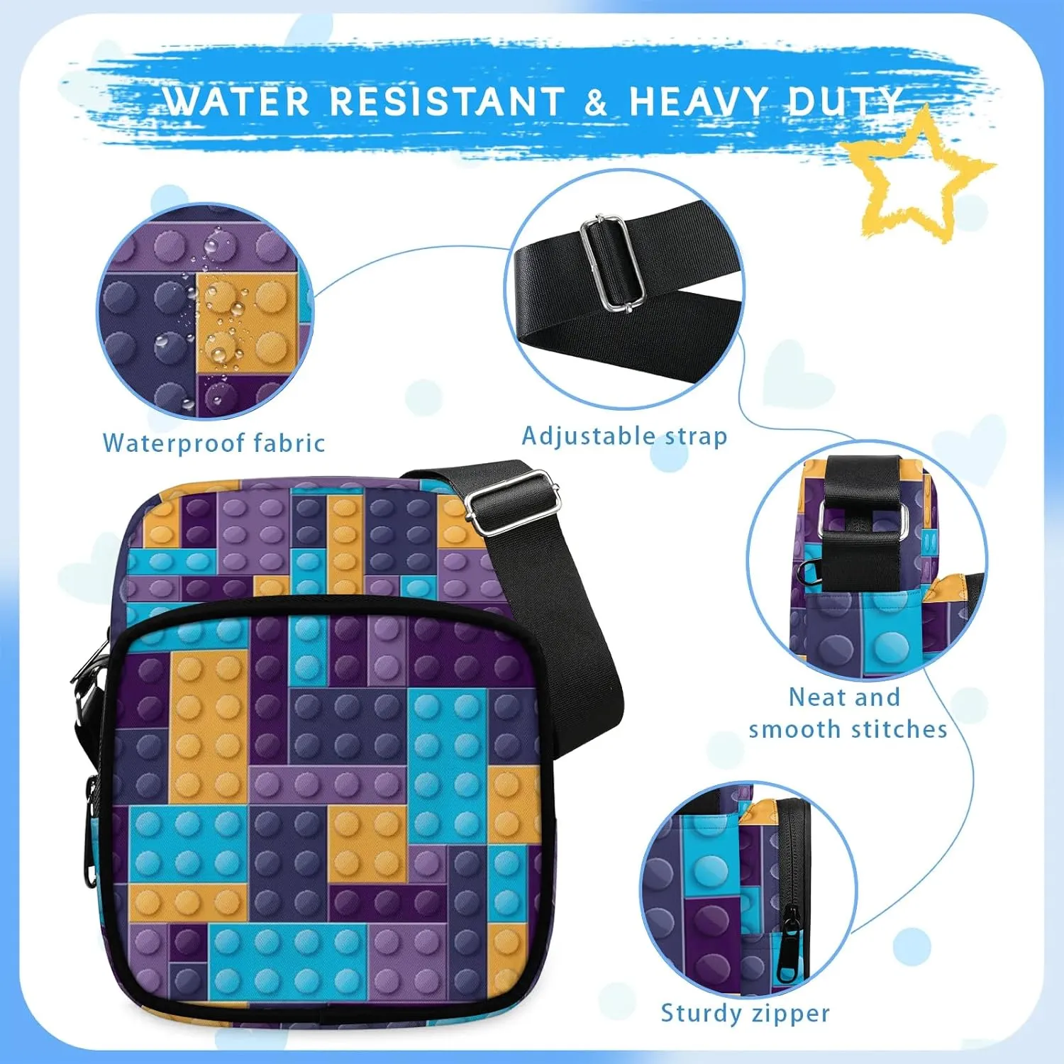 Small Crossbody Purses for Kids Age 4-12 Cute Little Messenger Bag Mini Shoulder Bag Wallet Purse for Boys Girls Travel