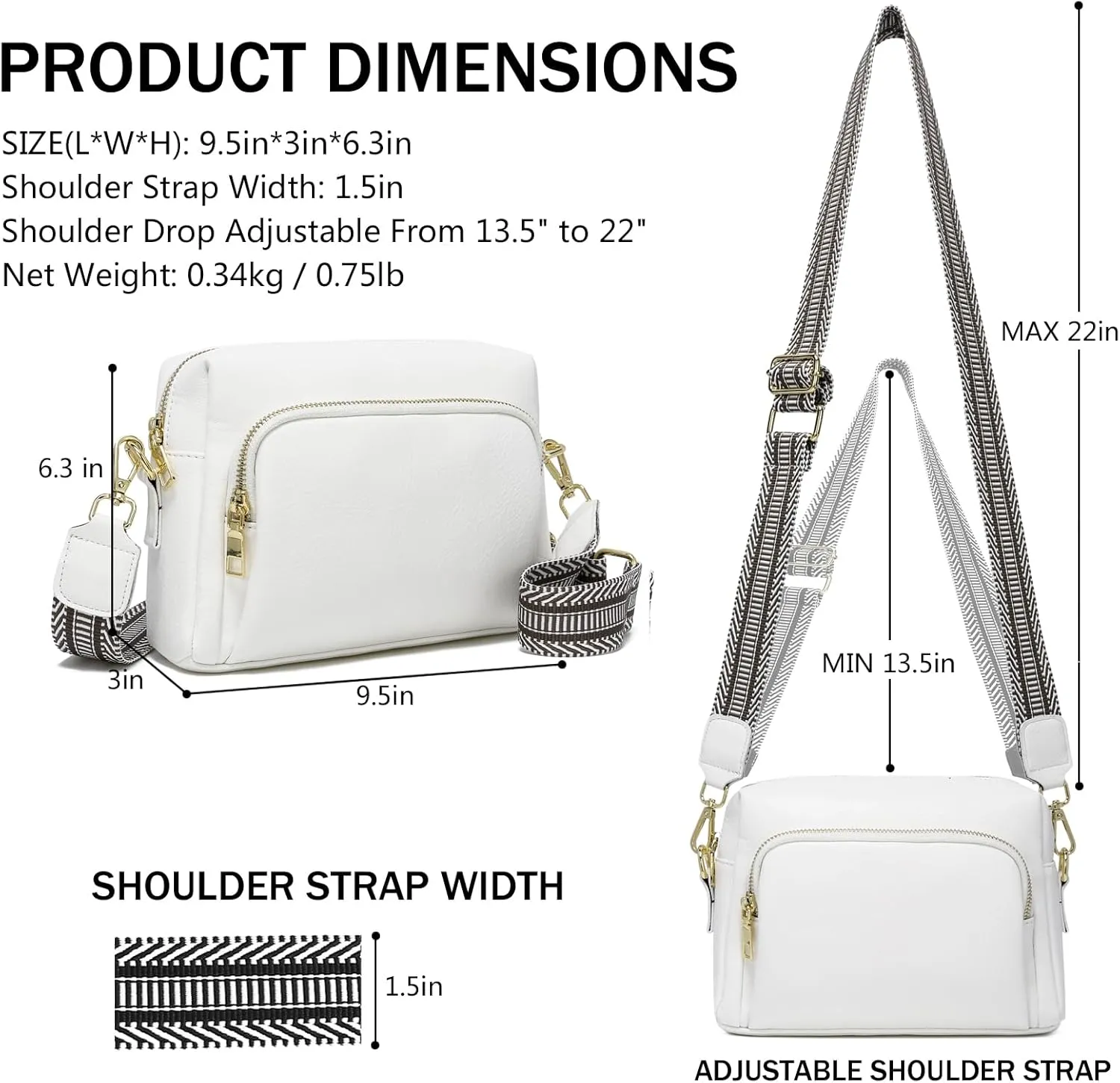 Small Crossbody Purses for Women, Vegan Leather Travel Crossbody Bags, Shoulder Handbags with Guitar Strap and Leather Strap