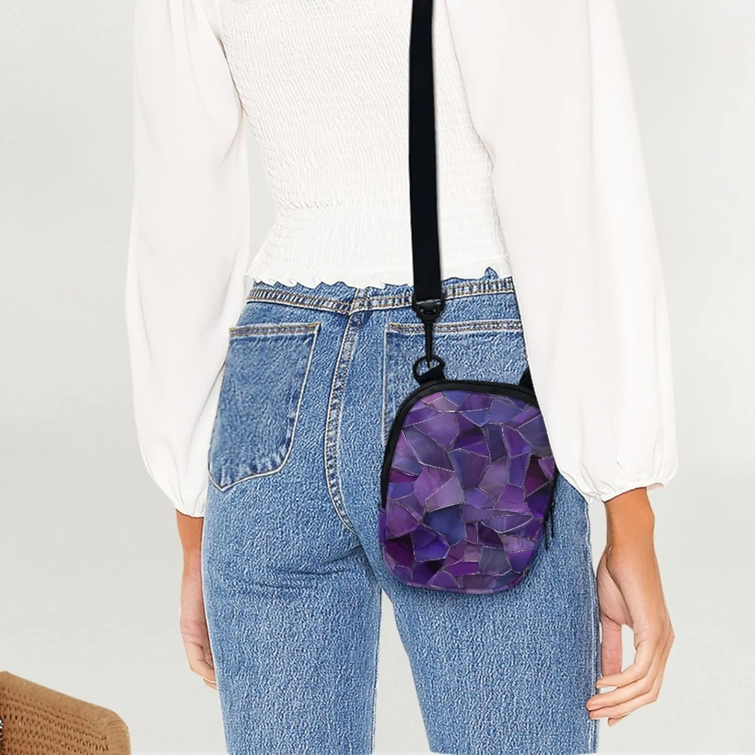 Small Shoulder Messenger Bags for Women Travel Crossbody Bag with Zipper Closure Wallet Bag Keys Coin Purse