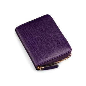Small Zip Around Accordion Coin Purse - Purple