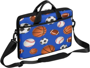 Soccer Ball Laptop Shoulder Messenger Bag Waterproof Laptop Briefcase with Handle and Padded Strap Case Sleeve