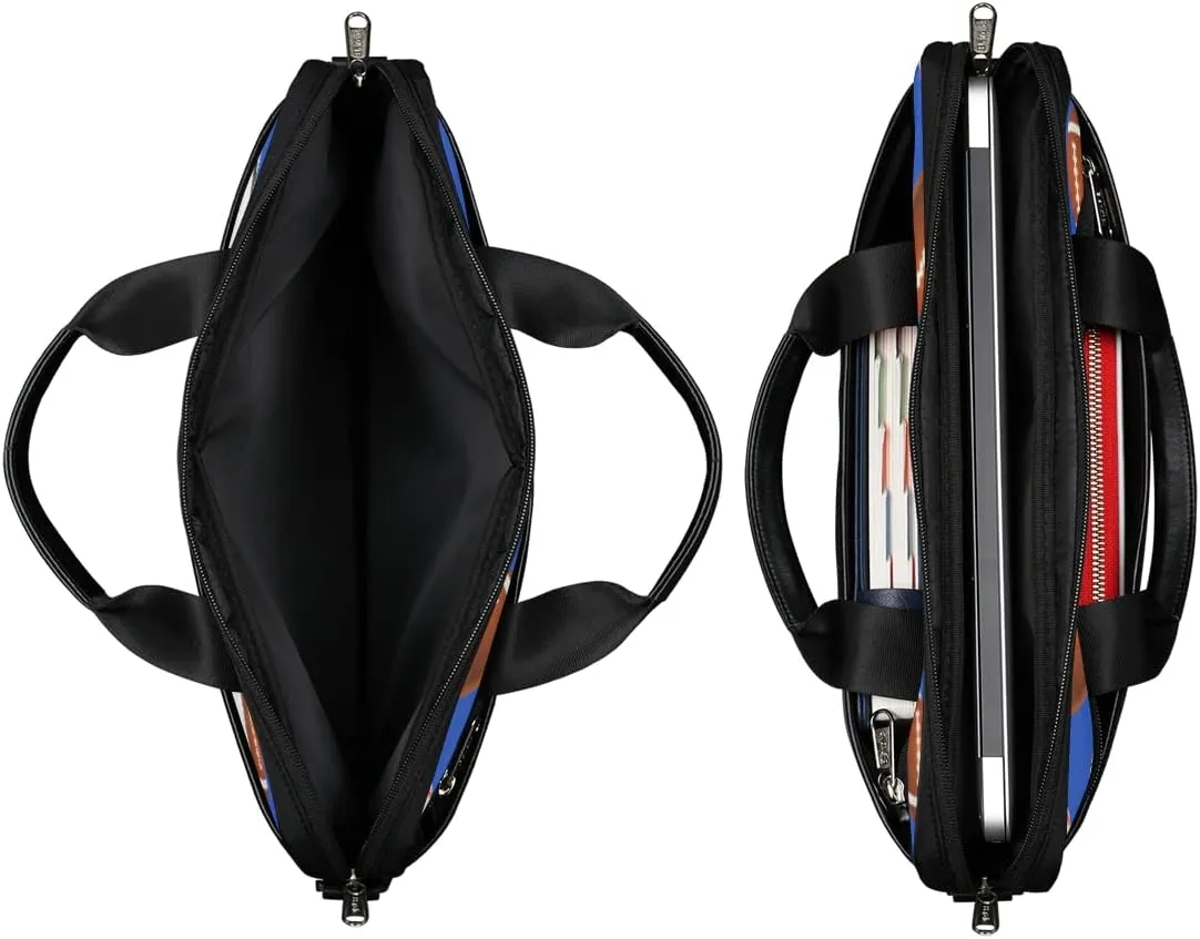 Soccer Ball Laptop Shoulder Messenger Bag Waterproof Laptop Briefcase with Handle and Padded Strap Case Sleeve