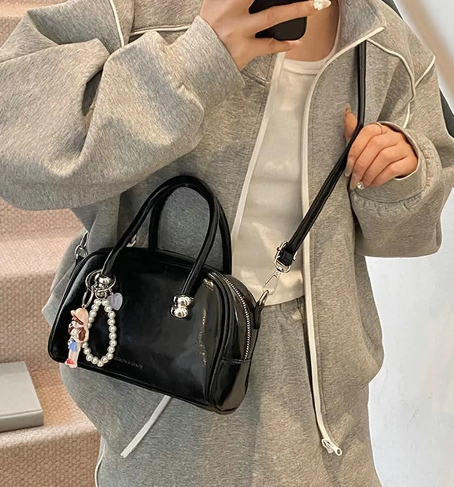 Soft PU Leather Crossbody Handbag for Women Trendy Shoulder Purse Mini Tob handle Bag