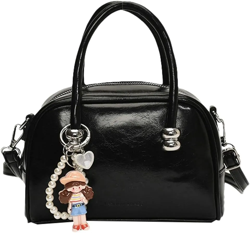 Soft PU Leather Crossbody Handbag for Women Trendy Shoulder Purse Mini Tob handle Bag
