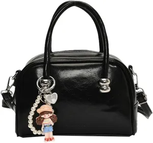 Soft PU Leather Crossbody Handbag for Women Trendy Shoulder Purse Mini Tob handle Bag
