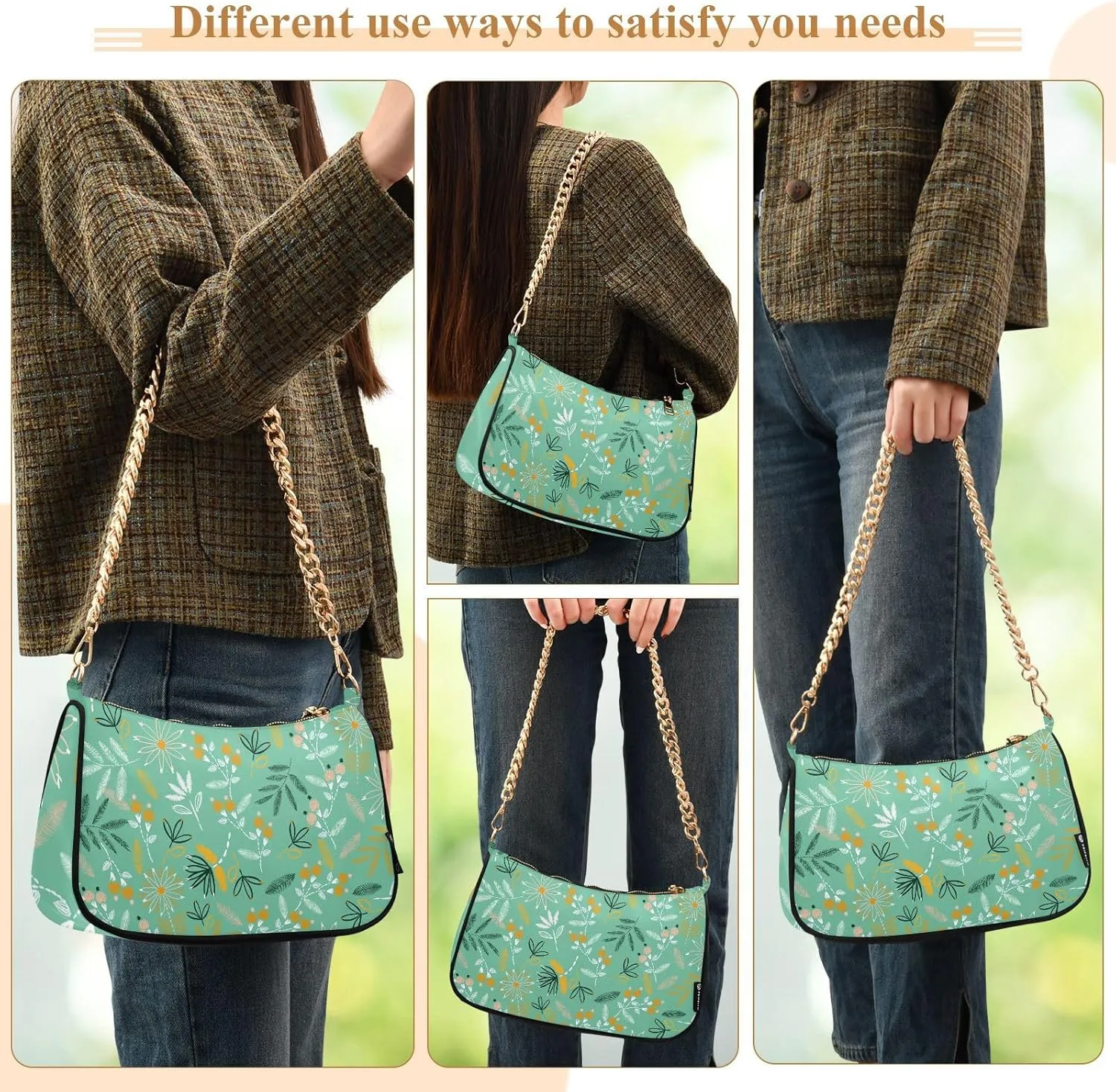 Spacious Handbag for Women Lightweight with Elegant Chain Strap for Daily Commuting