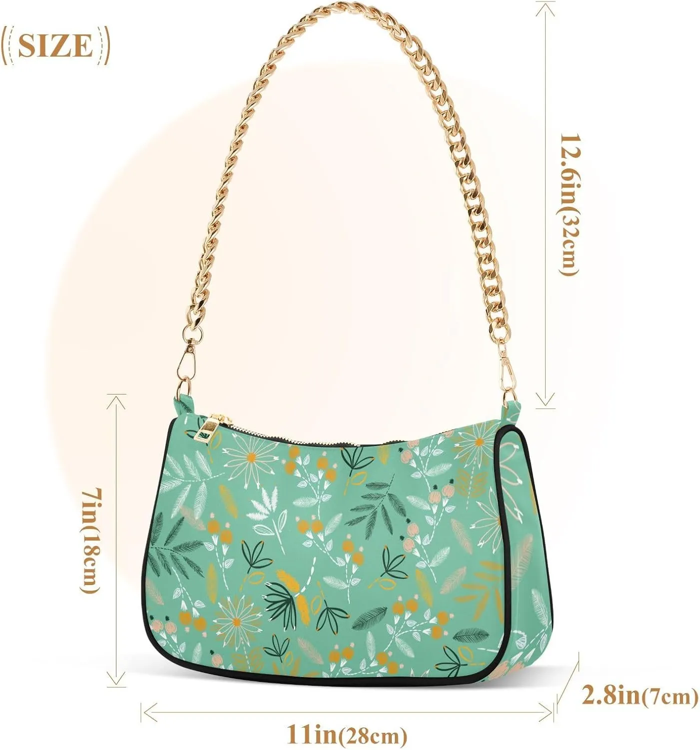 Spacious Handbag for Women Lightweight with Elegant Chain Strap for Daily Commuting