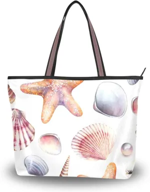 Spacious Ladies Work Bag Organizer Zippered Tote Water-Resistant Shoulder Handbag for Office & Travel