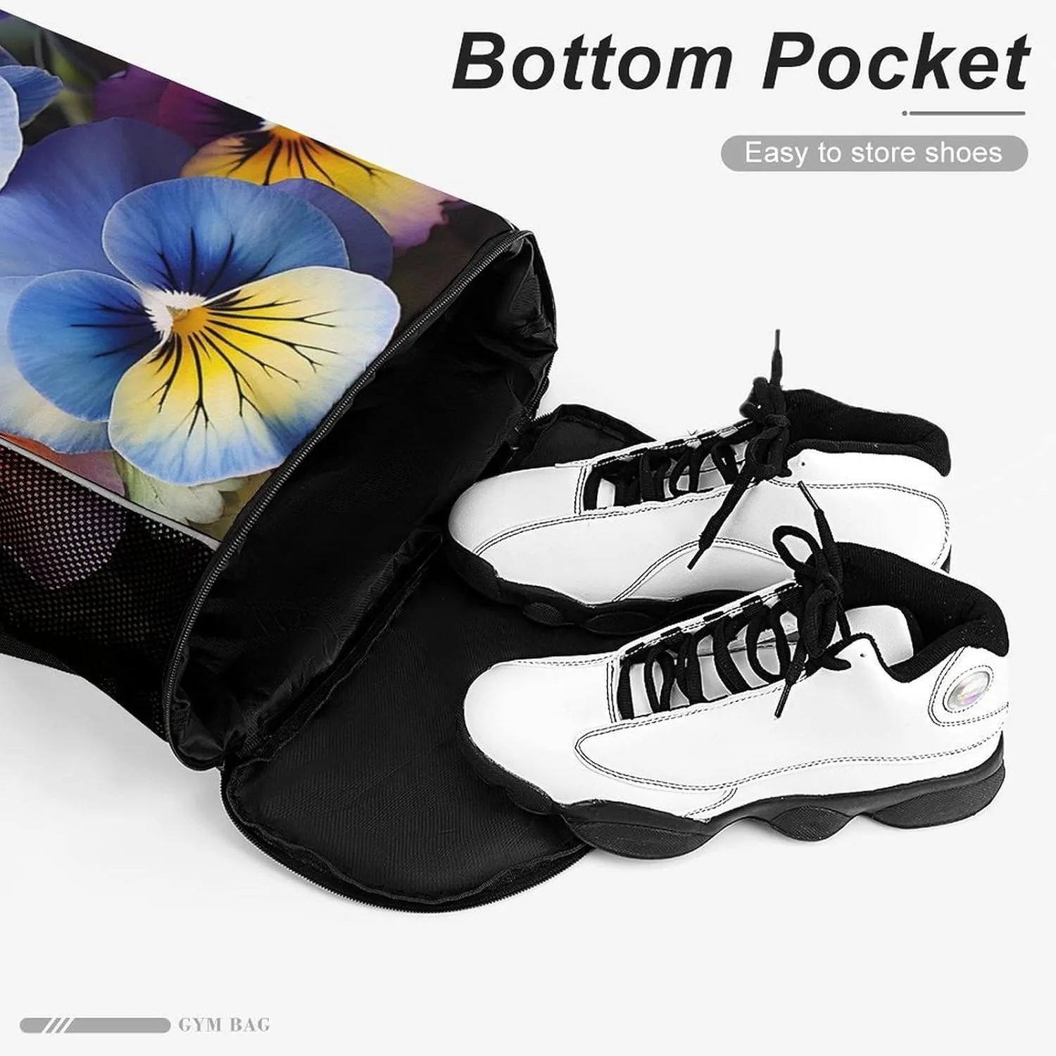 Sports Drawstring Backpack Lightweight Small Gym Bag Pansy Perfection Gym Sackpack for Women Men