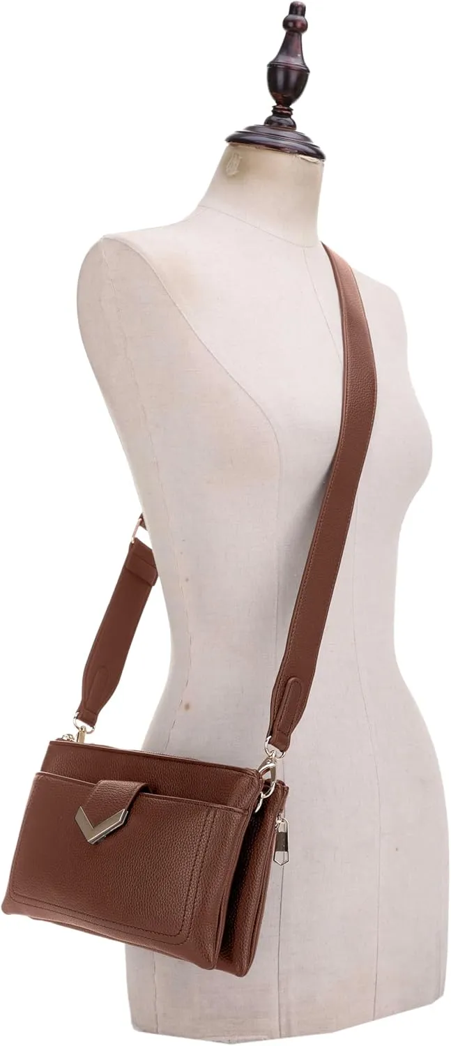Stylish Multi-Compartment Crossbody Bag – Perfect for Travel, Work, Daily Use, with Adjustable Strap & Secure Storage