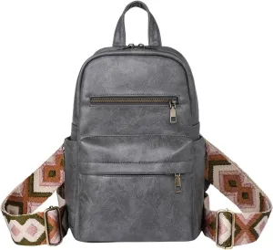 Summer New Women's Bag Fashion Retro Solid s' Backpack Variable Chest Bag Electrostatic Sprayer (Grey, One Size)