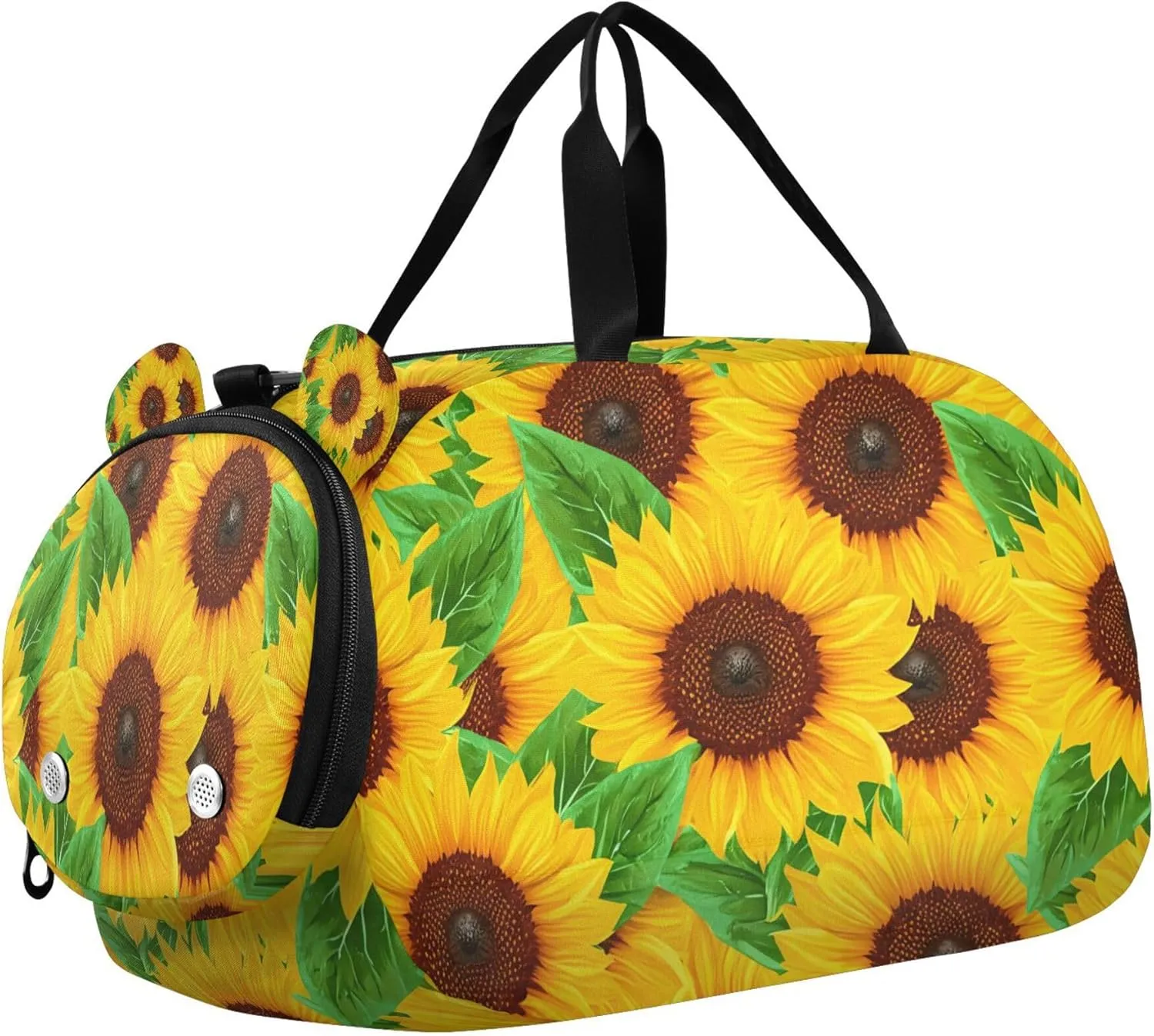 Sunflower Kids Overnight Sports Duffel Bags with Shoe Compartment & Wet Pocket Travel Sport Gym Bag for Girls Boys