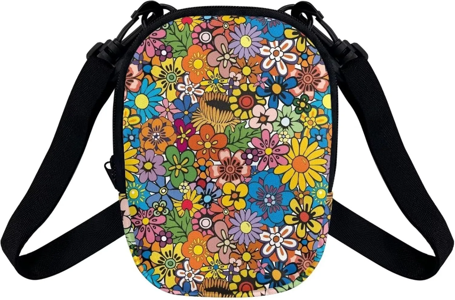 Suobstales Messenger Bag for Women Crossbody Zipper Bag with Adjustable Strap Portable Phone Purse Shoulder Handbag
