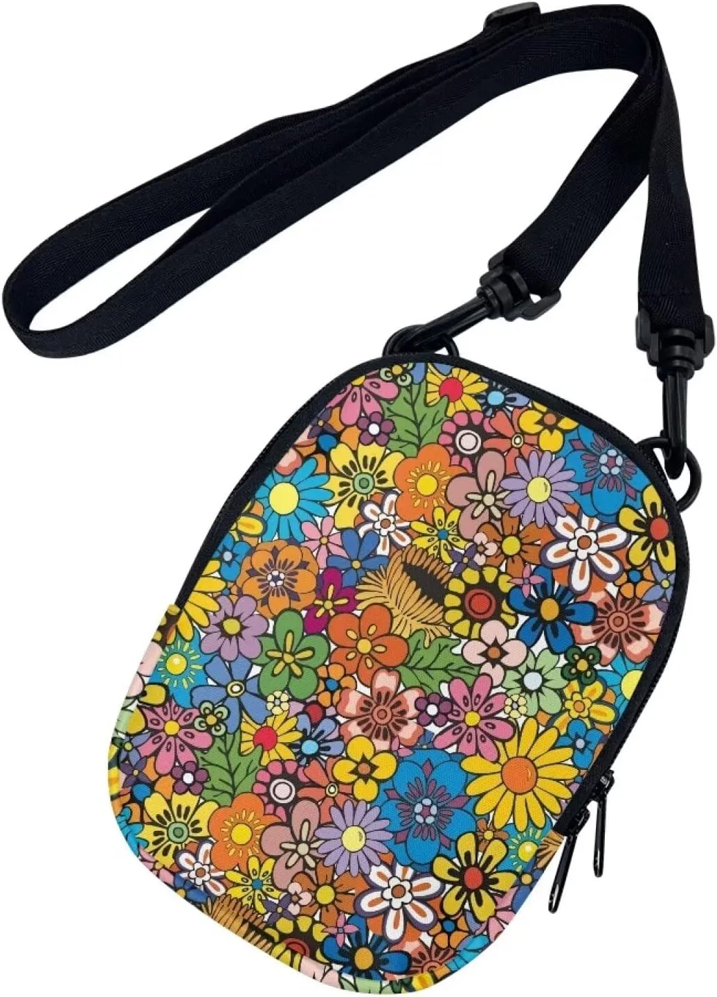Suobstales Messenger Bag for Women Crossbody Zipper Bag with Adjustable Strap Portable Phone Purse Shoulder Handbag
