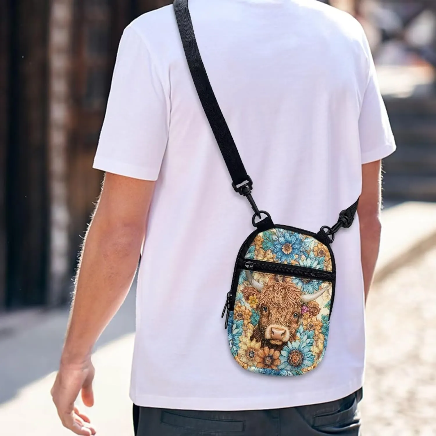 Suobstales Women Messenger Bag Mini Cross-Body Cell Phone Purse Shoulder Strap Wallet Pouch Bag Girls Crossbody Bag