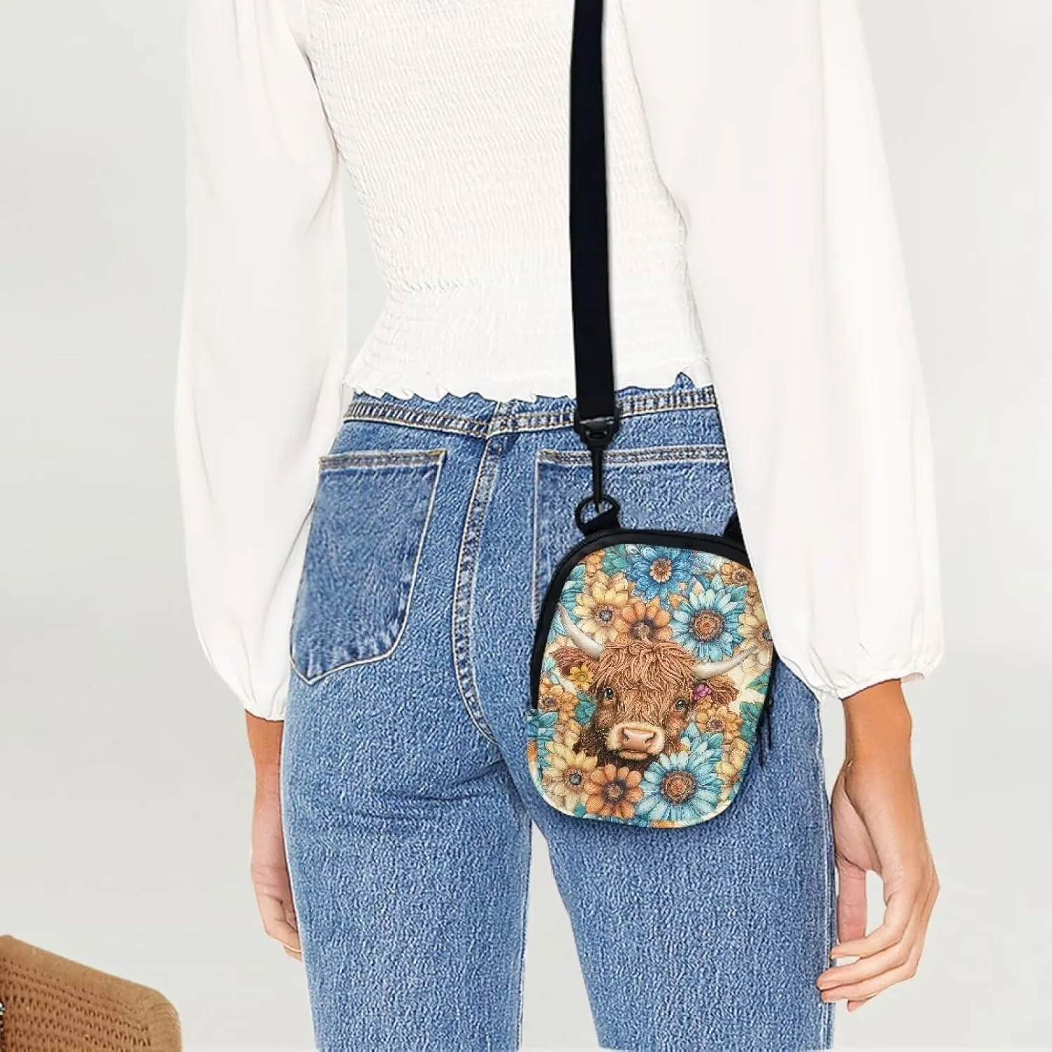 Suobstales Women Messenger Bag Mini Cross-Body Cell Phone Purse Shoulder Strap Wallet Pouch Bag Girls Crossbody Bag
