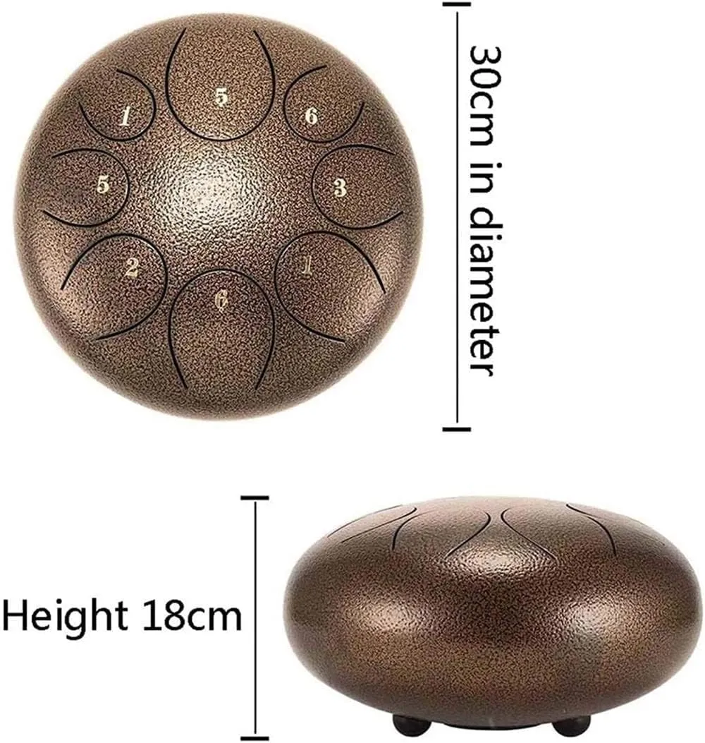 Tank Drum has tongue drums deliver pure sounds and showum has travel bags Inravel bags for Percussion Mginners.For extraction music (Vintage Silver)