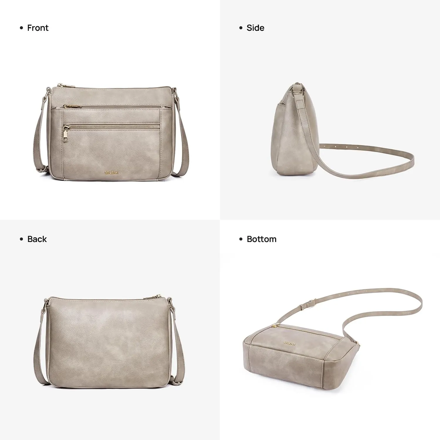 Telena Crossbody Bags for Women, Leather Cross body Purse With Adjustable Strap