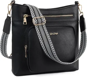 Telena Hobo Bags for Women Leather Purses Crossbody Bag Multi Pockets Large Shoulder Bags with Adjustable Strap