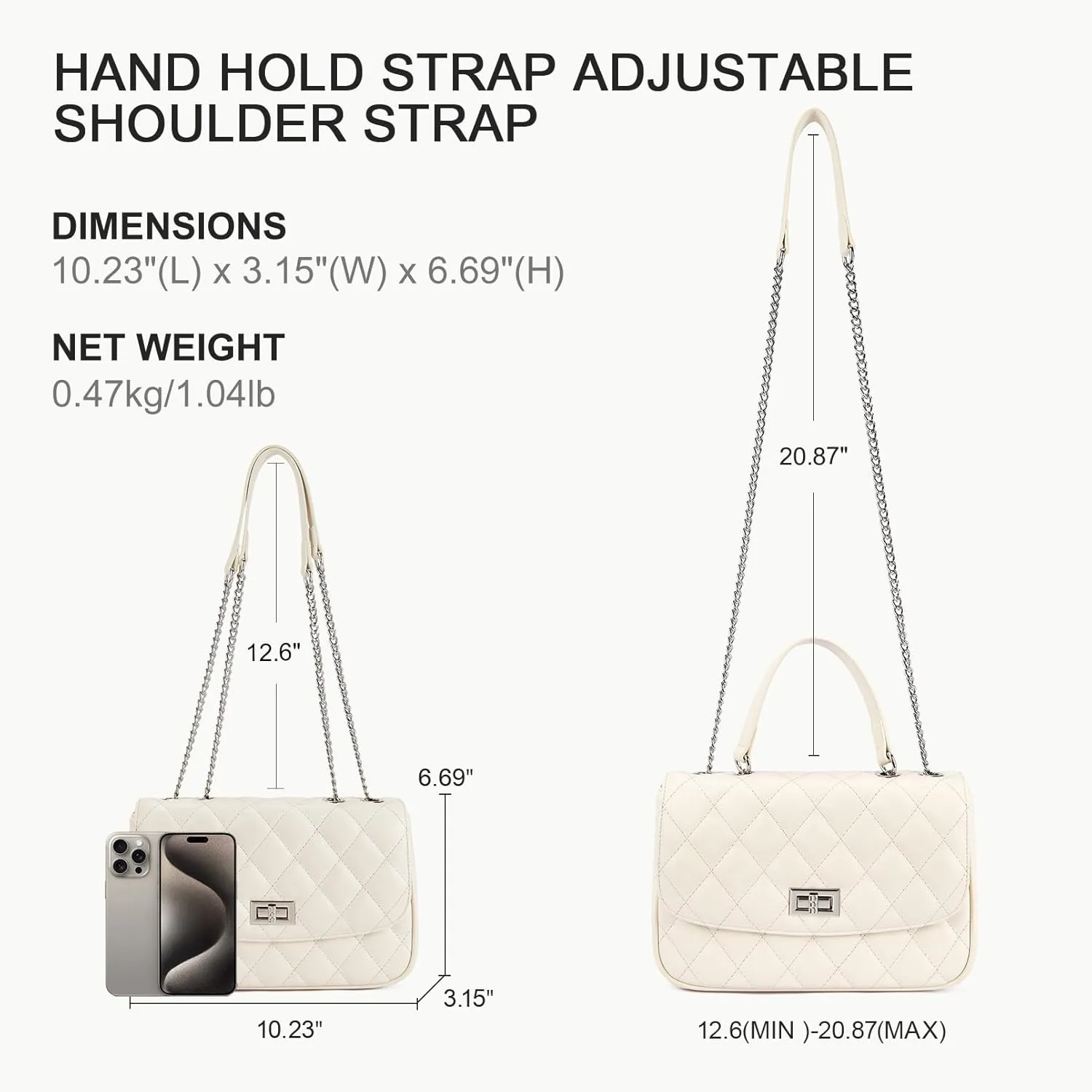 Telena Shoulder Bag for Women Vegan Leather Women's Shoulder Purses Handbags with 2 Removable Strap Crossbody Bag Purses
