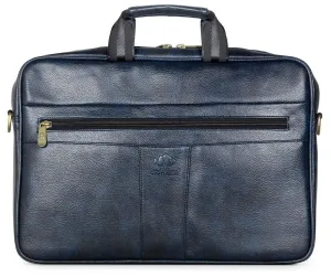 THE CLOWNFISH Icon Faux Leather 14 inch Laptop Messenger Bag Briefcase (Tan)