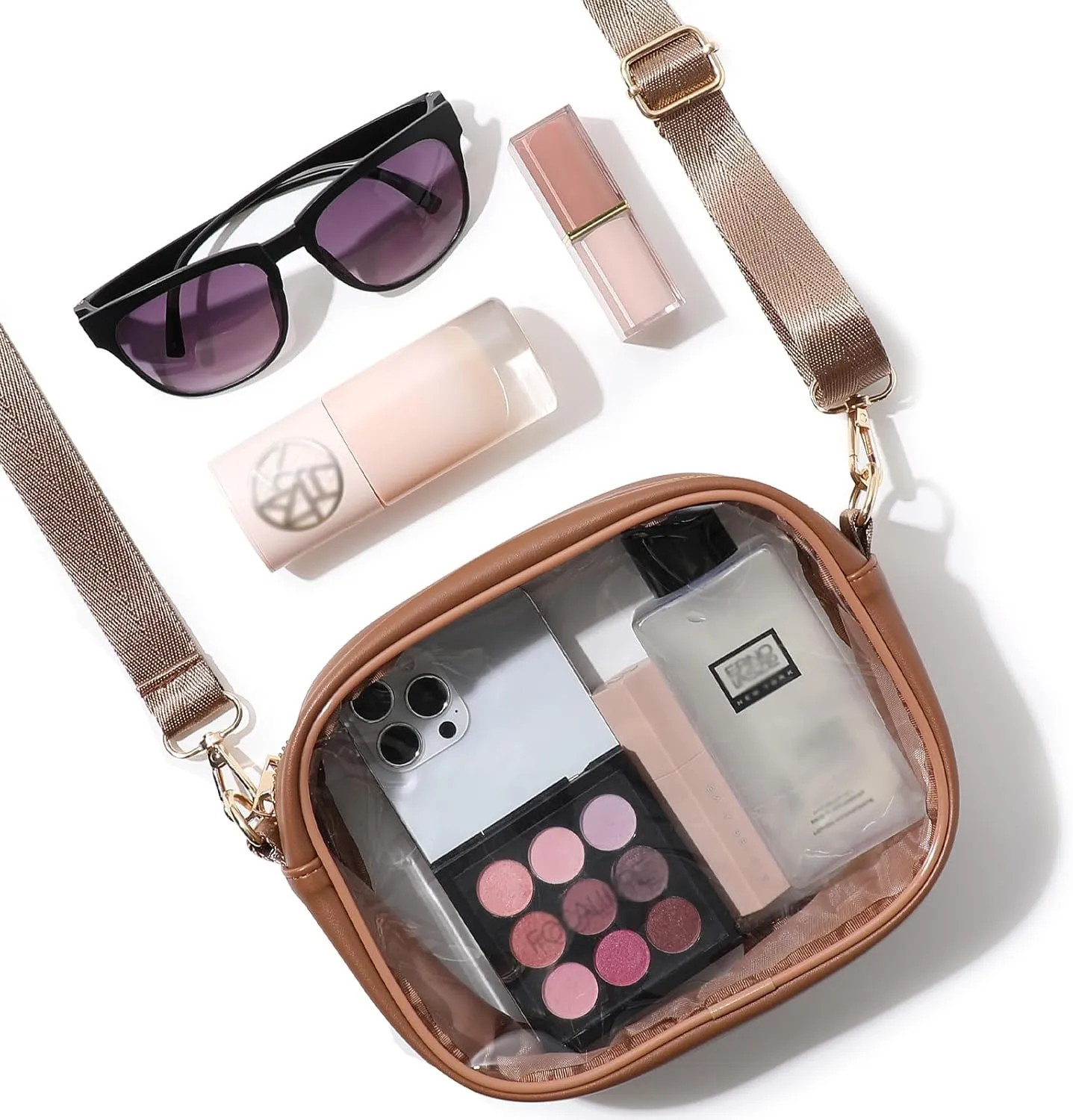 TOBVZOO Clear Bag Stadium Approved, Crossbody Transparent Bag for Concerts Sports Events, Purses for Men & Women