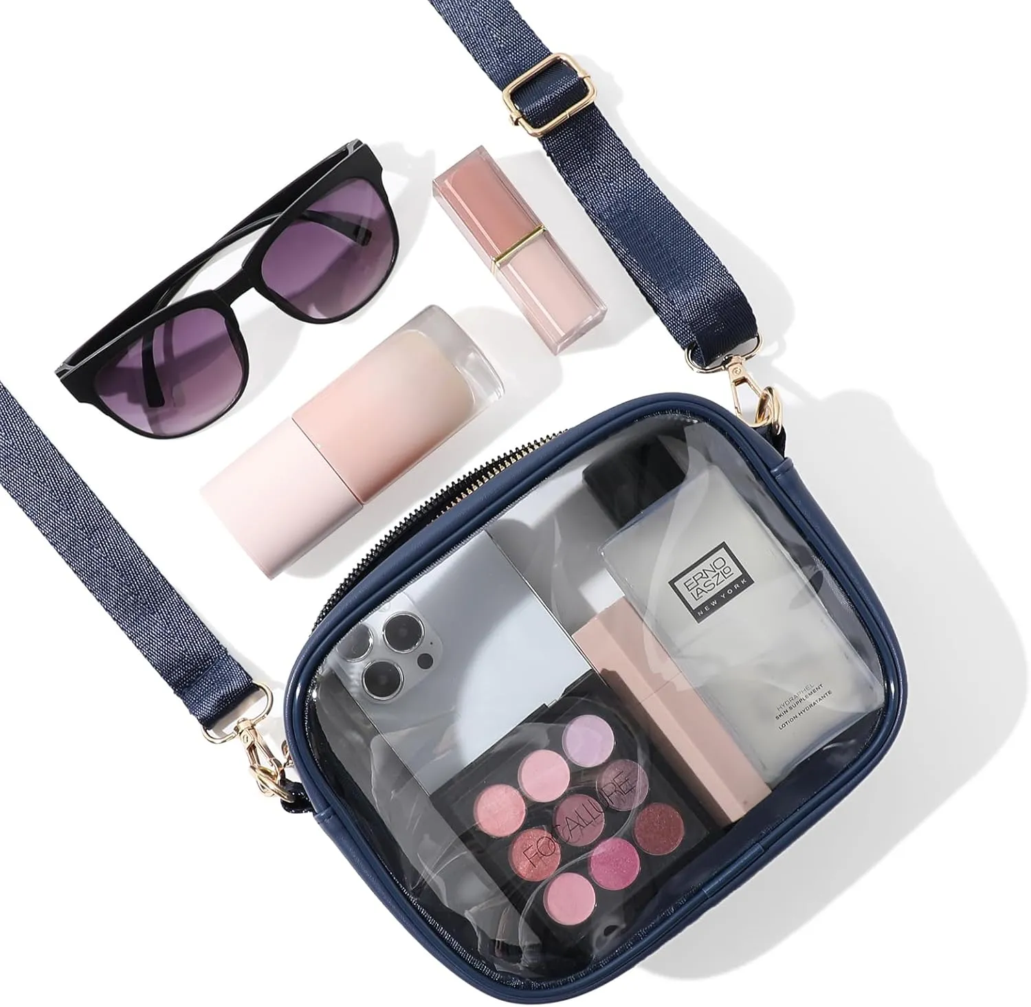 TOBVZOO Clear Bag Stadium Approved, Crossbody Transparent Bag for Concerts Sports Events, Purses for Men & Women