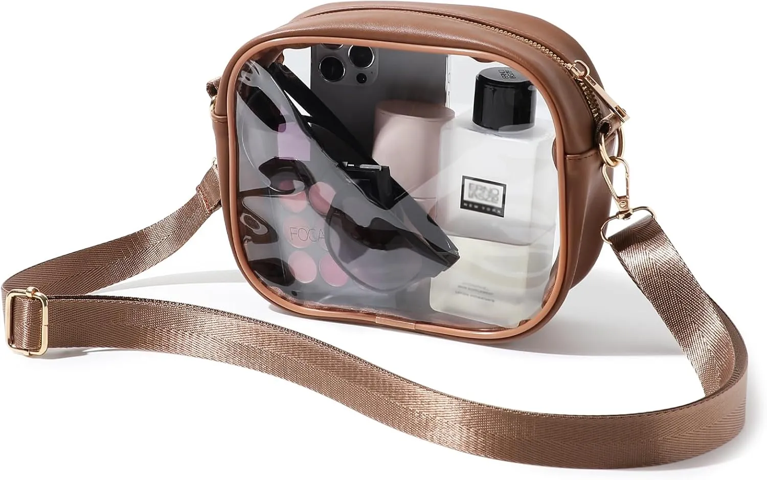 TOBVZOO Clear Bag Stadium Approved, Crossbody Transparent Bag for Concerts Sports Events, Purses for Men & Women