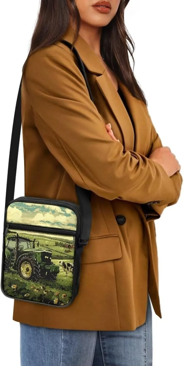 TODIYADDU Fashion Sling Bag for Women Crossbody Purse Messenger Bag with Front Pocket Portable Chest Bag Small Shoulder Bag