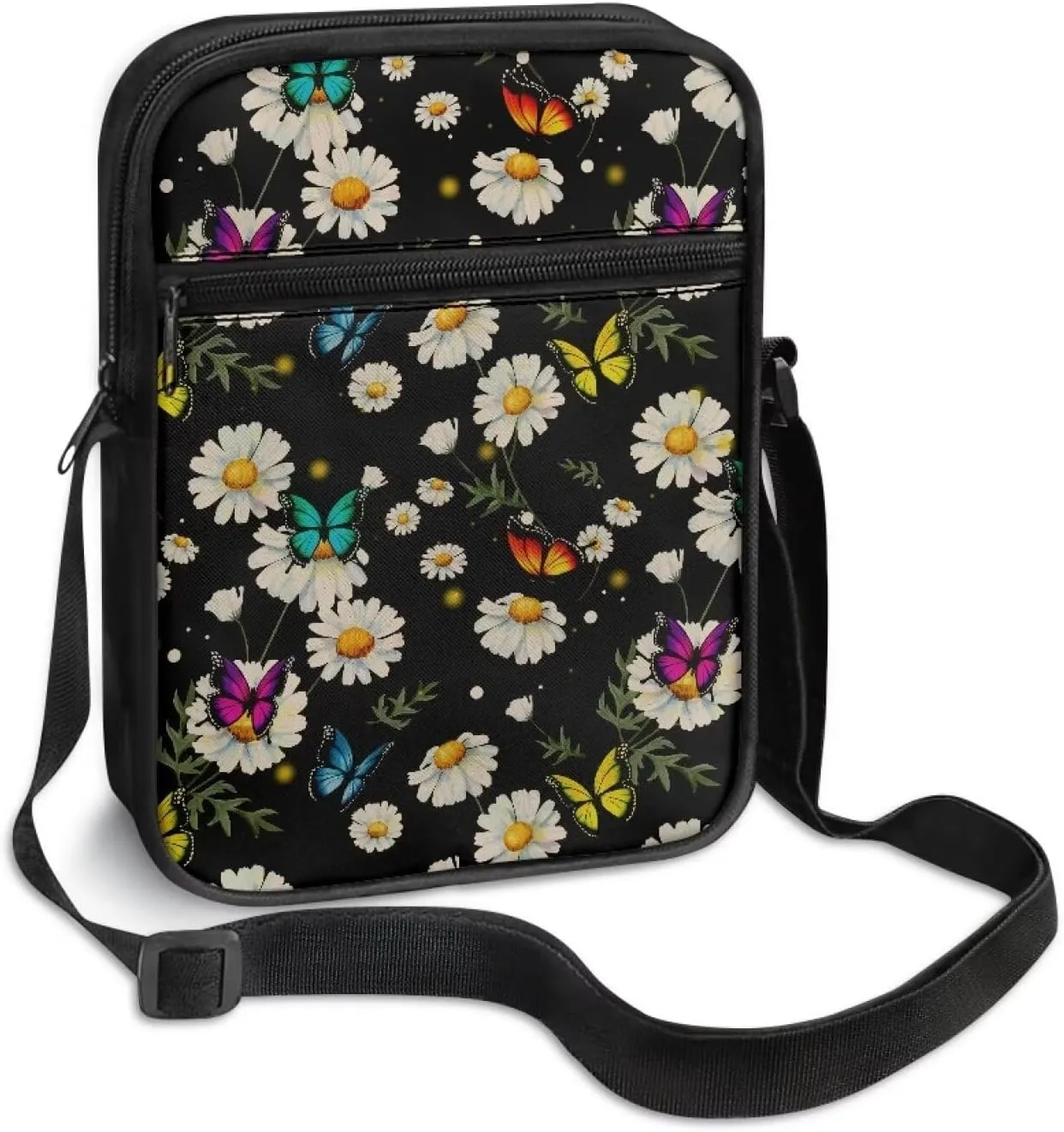 TODIYADDU Messenger Bag for Women Men Mini Shoulder Bag with Adjustable Straps Trendy Crossbody Sling Bag for Cell Phone Keys