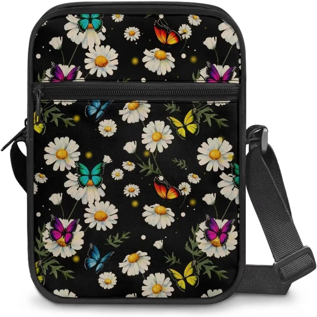 TODIYADDU Messenger Bag for Women Men Mini Shoulder Bag with Adjustable Straps Trendy Crossbody Sling Bag for Cell Phone Keys