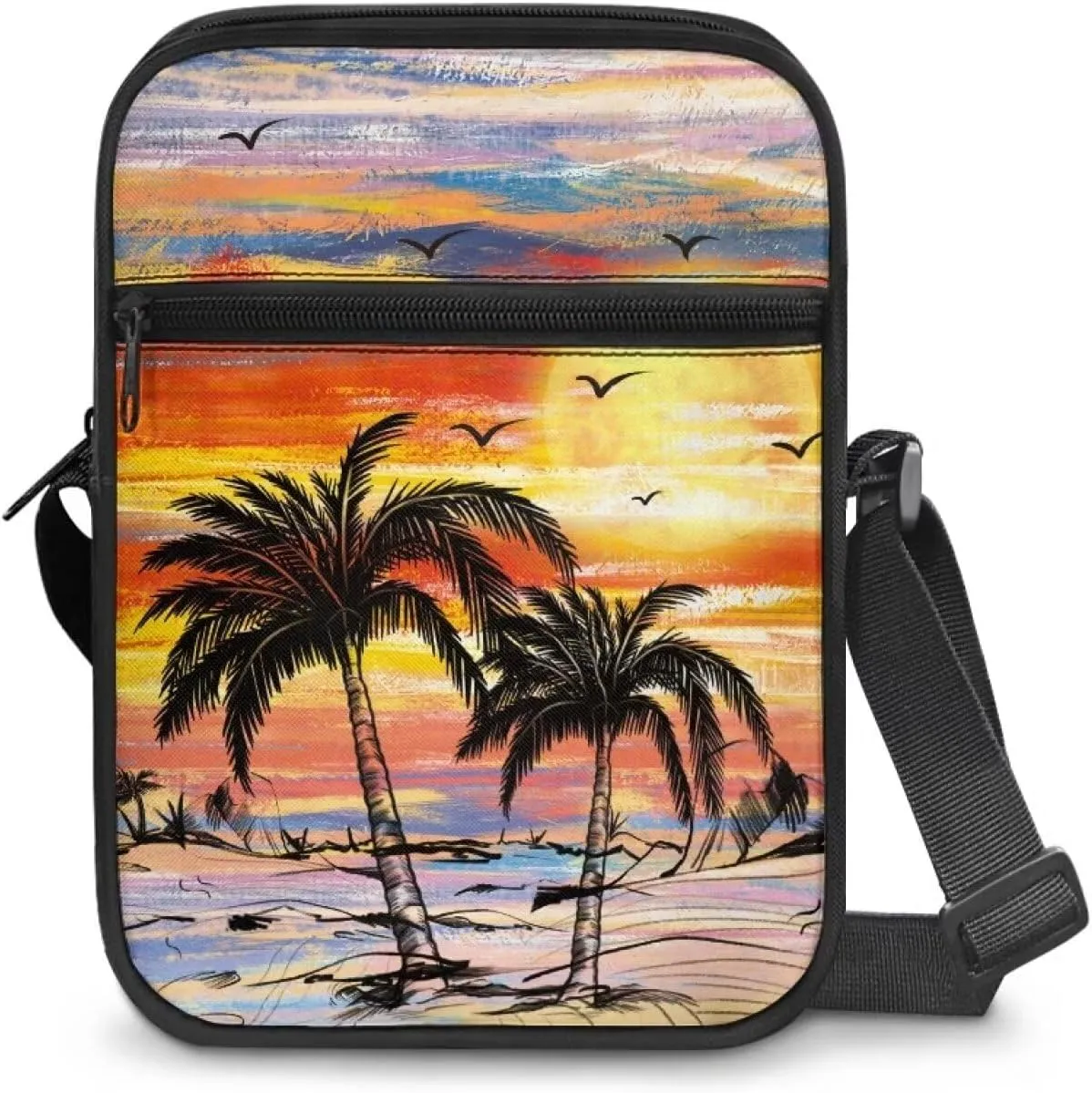 TODIYADDU Messenger Bag for Women Men Small Crossbody Purse with Adjustable Strap Travel Shoulder Bag Lightweight Handbags